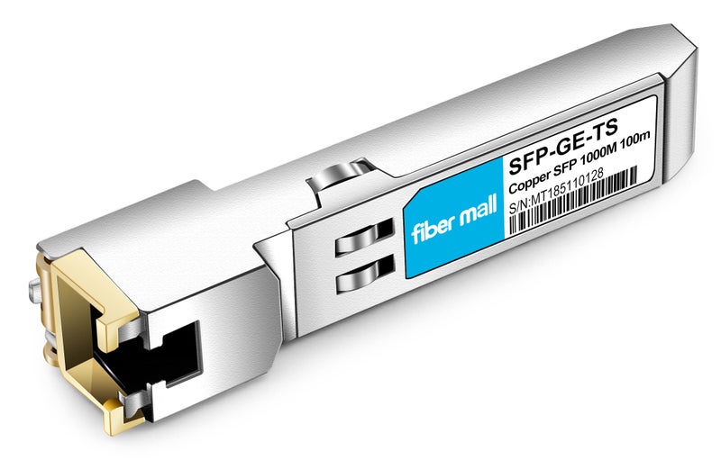 fiber mall Cisco GLC-T GLC-TE SFP-GE-T Ubiquiti Unifi UF-RJ45-1G Netgear AGM734 D-Link DGS-712 Finisar FCLF852XP2BTL 1000BASE-T SFP Mini GBIC Copper RJ-45 100m Transceiver Module - Image 1
